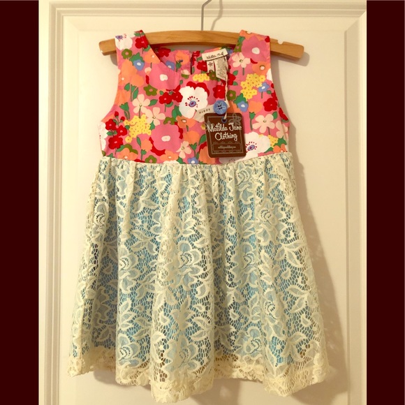 Matilda Jane Other - GIRLS MATILDA JANE FLORAL LACE DRESS NWT, SIZE 2